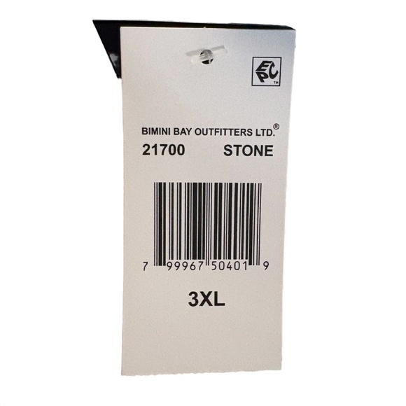 *NWT* Bimini Bay Outfitters Mens Vented Long Sleeve Fishing Shirt Beige 3XL - Picture 9 of 11